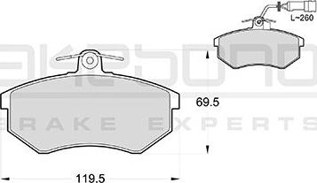 Akebono AN-4169WKE - Тормозные колодки, дисковые, комплект autosila-amz.com