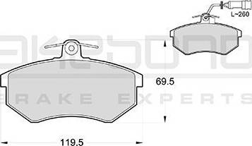 Akebono AN-4169WK - Тормозные колодки, дисковые, комплект autosila-amz.com