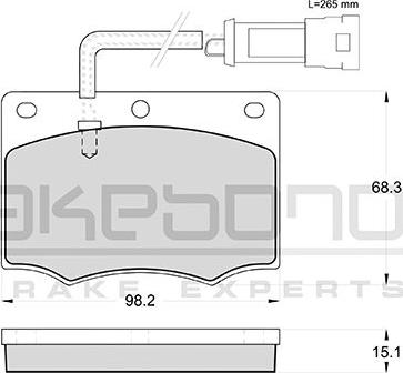 Akebono AN-4161WKE - Тормозные колодки, дисковые, комплект autosila-amz.com