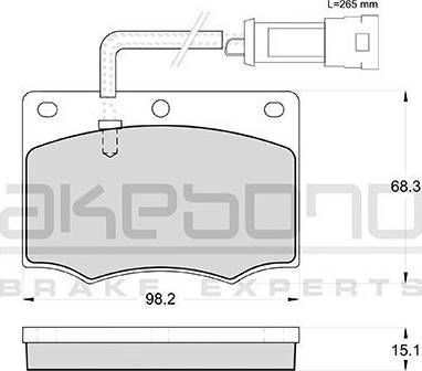 Akebono AN-4161WK - Тормозные колодки, дисковые, комплект autosila-amz.com