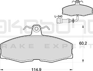 Akebono AN-4163WKE - Тормозные колодки, дисковые, комплект autosila-amz.com