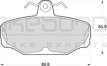 Akebono AN-4104K - Тормозные колодки, дисковые, комплект autosila-amz.com