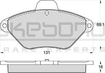 Akebono AN-4108WK - Тормозные колодки, дисковые, комплект autosila-amz.com