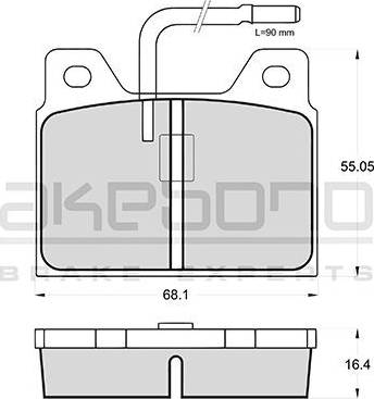 Akebono AN-4111WK - Тормозные колодки, дисковые, комплект autosila-amz.com