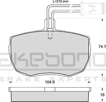 Akebono AN-4181WKE - Тормозные колодки, дисковые, комплект autosila-amz.com