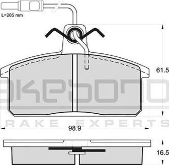 Akebono AN-4174WK - Тормозные колодки, дисковые, комплект autosila-amz.com