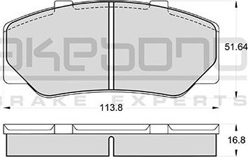 Akebono AN-4175K - Тормозные колодки, дисковые, комплект autosila-amz.com