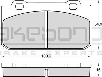Akebono AN-4171WKE - Тормозные колодки, дисковые, комплект autosila-amz.com