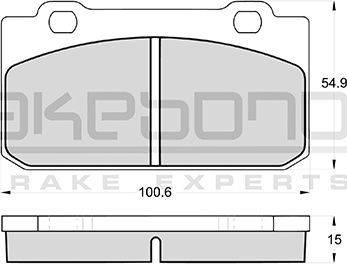 Akebono AN-4171WK - Тормозные колодки, дисковые, комплект autosila-amz.com