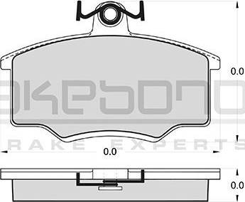 Akebono AN-4177K - Тормозные колодки, дисковые, комплект autosila-amz.com