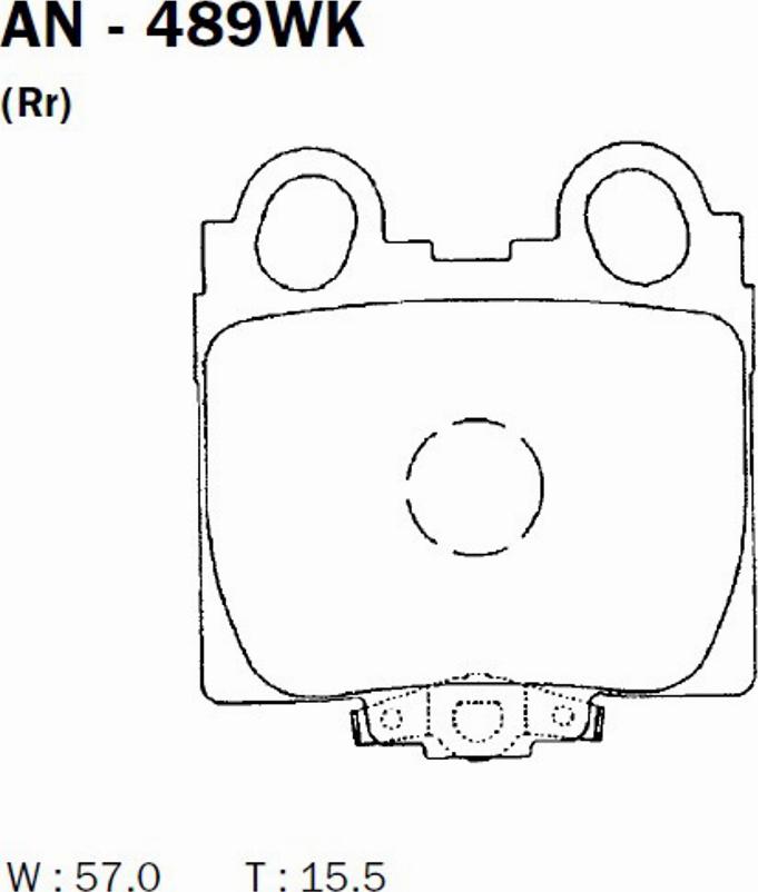 Akebono AN-489WK - Тормозные колодки, дисковые, комплект autosila-amz.com