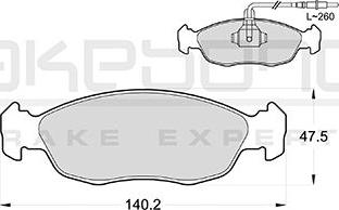 Akebono AN-4395WKE - Тормозные колодки, дисковые, комплект autosila-amz.com