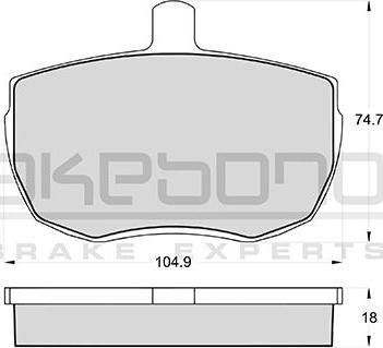 Akebono AN-4347KE - Тормозные колодки, дисковые, комплект autosila-amz.com