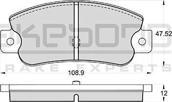 Akebono AN-4353K - Тормозные колодки, дисковые, комплект autosila-amz.com