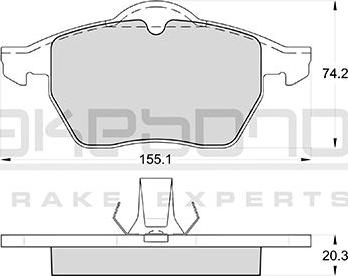 Akebono AN-4357KE - Тормозные колодки, дисковые, комплект autosila-amz.com