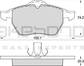 Akebono AN-4357K - Тормозные колодки, дисковые, комплект autosila-amz.com