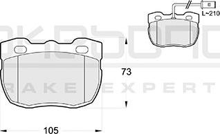 Akebono AN-4301WKE - Тормозные колодки, дисковые, комплект autosila-amz.com