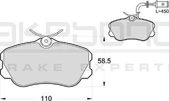 Akebono AN-4308WKE - Тормозные колодки, дисковые, комплект autosila-amz.com