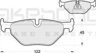 Akebono AN-4332K - Тормозные колодки, дисковые, комплект autosila-amz.com