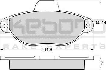 Akebono AN-4322WK - Тормозные колодки, дисковые, комплект autosila-amz.com