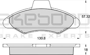 Akebono AN-4375KE - Тормозные колодки, дисковые, комплект autosila-amz.com