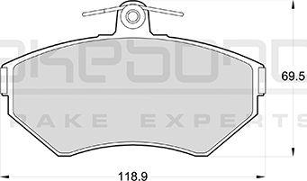 Akebono AN-4373KE - Тормозные колодки, дисковые, комплект autosila-amz.com