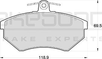 Akebono AN-4372KE - Тормозные колодки, дисковые, комплект autosila-amz.com