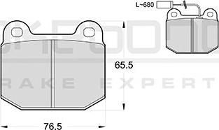 Akebono AN-4299K - Тормозные колодки, дисковые, комплект autosila-amz.com