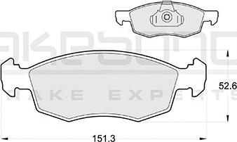 Akebono AN-4262KE - Тормозные колодки, дисковые, комплект autosila-amz.com