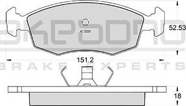 Akebono AN-4203K - Тормозные колодки, дисковые, комплект autosila-amz.com