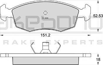 Akebono AN-4222WK - Тормозные колодки, дисковые, комплект autosila-amz.com