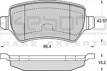 Akebono AN-4279KE - Тормозные колодки, дисковые, комплект autosila-amz.com