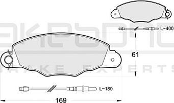 Akebono AN-4270WKE - Тормозные колодки, дисковые, комплект autosila-amz.com