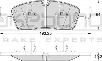 Akebono AN-4794WK - Тормозные колодки, дисковые, комплект autosila-amz.com