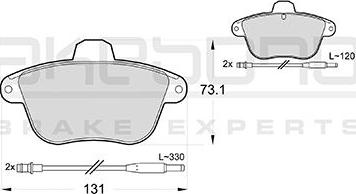 Akebono AN-4744WK - Тормозные колодки, дисковые, комплект autosila-amz.com