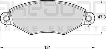 Akebono AN-4741K - Тормозные колодки, дисковые, комплект autosila-amz.com