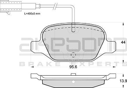 Akebono AN-4754WK - Тормозные колодки, дисковые, комплект autosila-amz.com