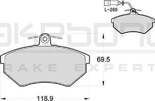 Akebono AN-4755WK - Тормозные колодки, дисковые, комплект autosila-amz.com