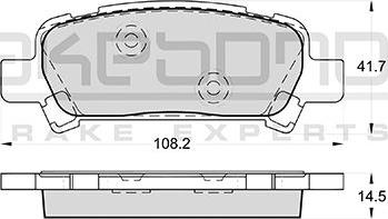 Akebono AN-475WKE - Тормозные колодки, дисковые, комплект autosila-amz.com