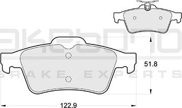 Akebono AN-4768K - Тормозные колодки, дисковые, комплект autosila-amz.com