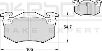 Akebono AN-4762K - Тормозные колодки, дисковые, комплект autosila-amz.com