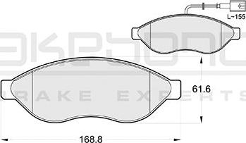 Akebono AN-4770WK - Тормозные колодки, дисковые, комплект autosila-amz.com