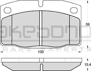 Akebono AN-4773KE - Тормозные колодки, дисковые, комплект autosila-amz.com