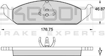 Akebono AN-650WK - Тормозные колодки, дисковые, комплект autosila-amz.com