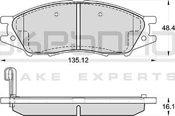 Akebono AN-614WKE - Тормозные колодки, дисковые, комплект autosila-amz.com