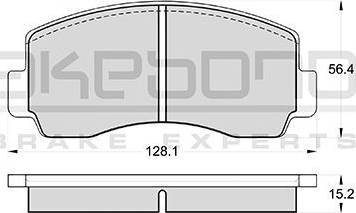 Akebono AN-042K - Тормозные колодки, дисковые, комплект autosila-amz.com