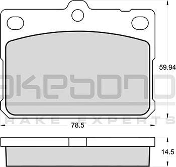 Akebono AN-038K - Тормозные колодки, дисковые, комплект autosila-amz.com