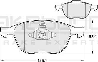 Akebono AN-8092K - Тормозные колодки, дисковые, комплект autosila-amz.com