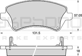 Akebono AN-8055WK - Тормозные колодки, дисковые, комплект autosila-amz.com