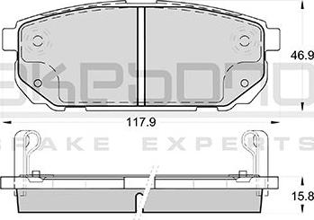 Akebono AN-8035WK - Тормозные колодки, дисковые, комплект autosila-amz.com